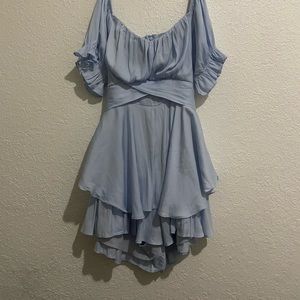 Light Blue Ruffle Romper